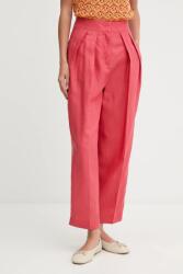 United Colors of Benetton nadrág vászonkeverékből - rózsaszín 36