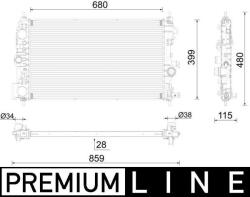 MAHLE Radiator, racire motor MAHLE CR 1782 000P (CR 1782 000P)