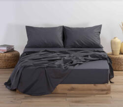 Nef-Nef Homeware Cearșaf King Size cu Elastic 180x200+35cm. Basic 024424 Gri închis (024424)