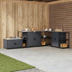 vidaXL Кухненска рафтова единица HATTEM Антрацит 30 x 50 x 92 см (874977)