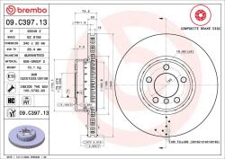BREMBO Disc frana BREMBO PRIME LINE - Composite 09. C397.13 (09.C397.13)