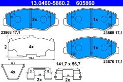 ATE set placute frana, frana disc ATE 13.0460-5860.2 (13.0460-5860.2)