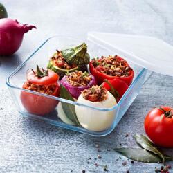 Pyrex Cook & Freeze sütőbe helyezhető hőálló sütőtál, műanyag fedővel 20x20 cm 2 liter - 283496 (203244)