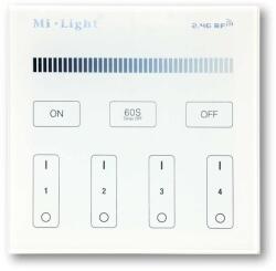 Mi-Light B1 monokróm fali RF távvezérlő, elemes, 86x86 mm, 4 zónás (B1)