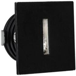 Nova Luce PASSAGGIO kültéri beépíthető lámpa, fekete, 3000K melegfehér, beépített LED, 1x1W, 60 lm, 9045418 (9045418)