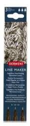 Derwent Tűfilc szett, 0, 1/ 0, 3/0, 5 mm, DERWENT "Line Marker", fekete (e2305560) - irodaszer