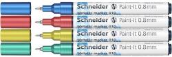 Schneider Paint-It 010 Metálfényű Marker Készlet - 0, 8 mm, 4 Különböző Szín (ML01011502)