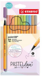 STABILO Tűfilc Stabilo Point 88 Pastellove 0, 4 mm 12 db-os klt (8812-7-7)
