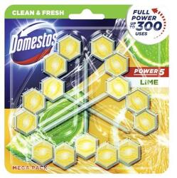 Domestos WC fertőtlenítő, 3 db-os, DOMESTOS "Power 5", lime (KHT841) - jatekotthon