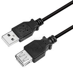 LogiLink CU0010B USB-A apa - USB-A anya hosszabbító kábel fekete 2m (LOGILINK_CU0010B) (LOGILINK_CU0010B)