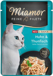 Miamor 24x100g Miamor finom csirke- & tonhalfilék szószban nedves macskatáp