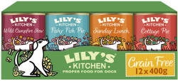 Lily's Kitchen 400g Lily's Kitchen gabonamentes menü kutyáknak nedves kutyatáp - Vegyes csomag (4 fajta) - zooplus - 51 390 Ft
