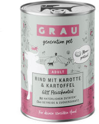 Grau 12x400g GRAU marha, sárgarápa & burgonya nedves kutyatáp