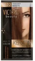 Victoria Beauty VICTORIA Keratin Therapy Hajszínező Sampon 40ml - V22 Mogyoróbarna