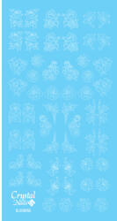 Crystalnails Crystal Nails Színező alap matrica - Blooming Fehér