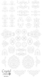 Crystalnails Crystal Nails Színező alap matrica - Rococo Ezüst