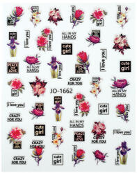 Crystalnails Crystal Nails köröm matrica (JO-1662) - ragyogó virágzás