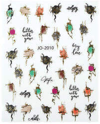 Crystalnails Crystal Nails köröm matrica (JO-2010) - aranyló foltok