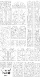 Crystalnails Crystal Nails Színező alap matrica - Vines Fekete