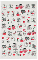 Crystalnails Crystal Nails vizes körömmatrica 3D - Happy hearts