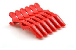 Moonbasa fodrászkellék Moonbasa Aligátor hajcsipesz 6db 361 Piros