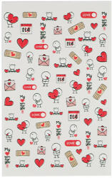 Crystalnails Crystal Nails vizes körömmatrica 3D - Love message