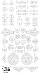 Crystalnails Crystal Nails Színező alap matrica - Rococo Fekete