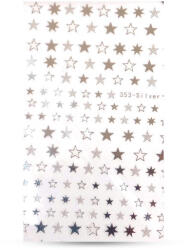 Crystalnails Crystal Nails köröm matrica (353-silver) ezüst csillagok