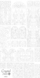 Crystalnails Crystal Nails Színező alap matrica - Vines Ezüst