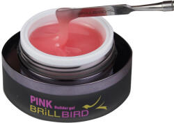 Brillbird Pink Gel - Milky tejes pink - enyhén fedő rózsaszín műköröm építőzselé 15ml TF