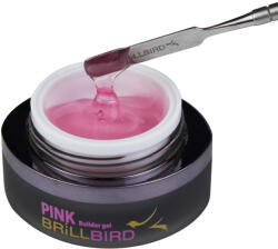 Brillbird PINK GEL - GLASSY - üveghatású RÓZSASZÍN MŰKÖRÖM ÉPÍTŐZSELÉ 50ml TF