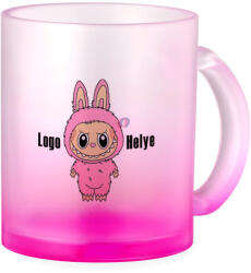 Makito Prémium logózott, fényképes üveg bögre, egyedi grafikával 350 ml átmenetes Fuchsia (20512-FUCHSIA)