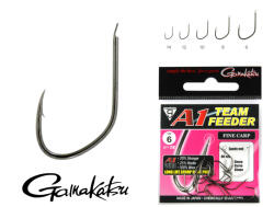 Gamakatsu A1 Team Feeder Fine Feeder Fekete 16 15db/csomag Lapkás Szakállas Feeder horog (185076-016)