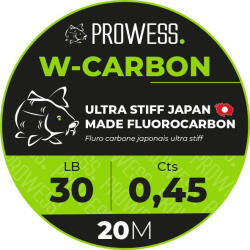 Prowess W-Carbon 20m 0, 60mm Bojlis Előkezsinór (PRCLJ4700-60-CLEAR)