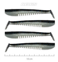 Nevis Impulse Shad 10cm 6, 92gr 4db/cs Fekete-Ezüst Plasztik csali (9721-141)
