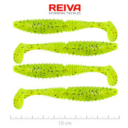 Reiva Zander Power Shad 10cm 7, 05gr 4db/cs (Fluo Zöld Flitter II. ) (9901-103)