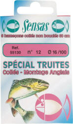 SENSAS Sp. Trout Strong Kék 60cm 0, 18mm 5 Monofil Előkötött Horog 6db (55136)