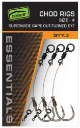 FOX Edges SWGO Chod Rig 6 Füles, Szakállas Előkötött Horog 3db (CCR203)