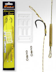 Carp Academy Basic Super Rig Teflon Fekete 4 2db/csomag Füles Szakállas Fonott előkötött horog (8106-104)