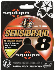 Sakura Sensibraid X8 Chart 0, 06mm 150m Fonott Főzsinór (SAPFN00030-06-CHA)