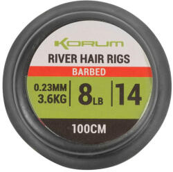Korum Grappler Hair Rigs 100cm S 14 Szakállas Füles Monofil Előkötött Horog 6db (K0310169)