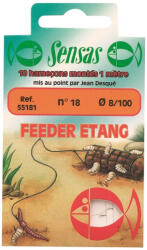 SENSAS Feeder Etang 100cm 0, 14mm 14 Monofil Előkötött Horog 10db (55186)