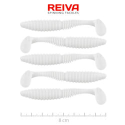 Reiva Zander Power Shad 8cm 3, 18gr 5db/cs (Fehér) Plasztik csali (9901-801)