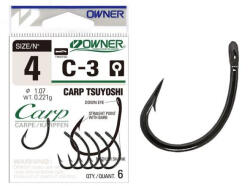 Owner Hooks Carp C-3 53263 8 Szakállas, Füles Pontyozó Horog 8db (53263-008)