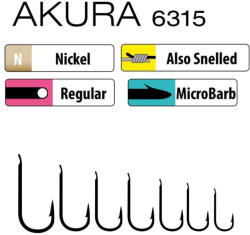 Trabucco Akura 6315 12 Lapkás, Szakállas Horog 15db (025-20-120)