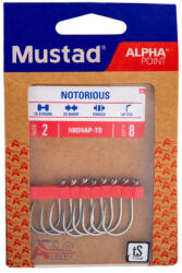 Mustad Notorious 2/0 Füles, Szakállas Horog 7db (M4295200)