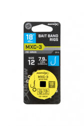 Matrix MXC-3 12 Szakáll Nélküli, Füles 3, 6kg 45cm Előkötött Horog 8db (GRR093)