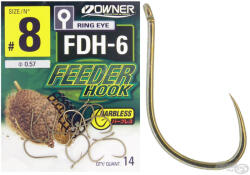 Owner Hooks FDH-6 14 Füles, Szakáll Nélküli Feeder Horog 14db (56946-014)