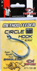 TOPMIX Method Feeder Circle 12 Füles, Szakáll Nélküli Pontyozó Horog 10db (TM831)