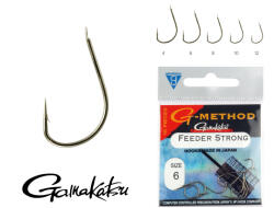 Gamakatsu Feeder Strong B Fekete 8 10/csomag Lapkás Szakállas Feeder horog (147149-008)